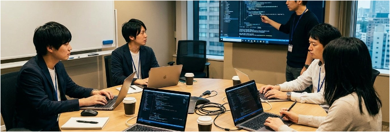 ハンズオンで実装を進める様子